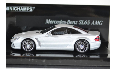 Mercedes-Benz SL65 AMG BLACK SERIES (R230) 2009 MATT SILVER LINEA OPACA, масштабная модель, Minichamps, scale43