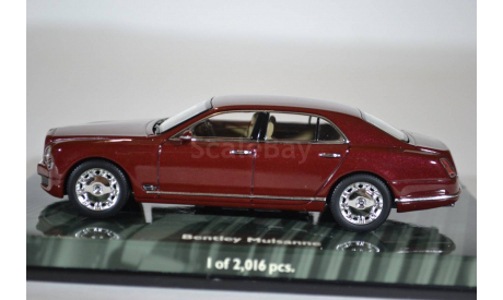 Bentley MULSANNE - 2010 - RED METALLIC, масштабная модель, Minichamps, scale43