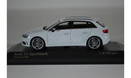 AUDI S3 SPORTBACK 2013 белый, масштабная модель, Minichamps, 1:43, 1/43