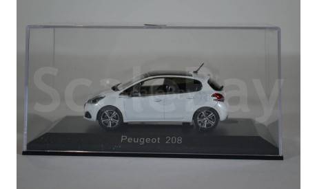 PEUGEOT 208 (рестайлинг) 2015 белый, масштабная модель, Norev, scale43