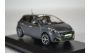 PEUGEOT 208 (рестайлинг) 2015 серый, масштабная модель, Norev, 1:43, 1/43