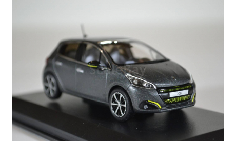 PEUGEOT 208 (рестайлинг) 2015 серый, масштабная модель, Norev, scale43