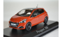 PEUGEOT 208 (рестайлинг) 2015 оранжевый, масштабная модель, Norev, 1:43, 1/43