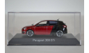 PEUGEOT 308 GTi 2015 красный черный, масштабная модель, Norev, 1:43, 1/43