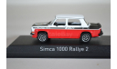 SIMCA 1000 Rallye 2 SRT 1977 белый красный, масштабная модель, Norev, scale43