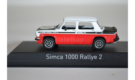 SIMCA 1000 Rallye 2 SRT 1977 белый красный, масштабная модель, Norev, 1:43, 1/43