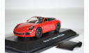 PORSCHE 911 Carrera 4 GTS Convertible (991) 2014 Red, масштабная модель, Schuco, 1:43, 1/43