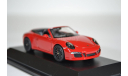 PORSCHE 911 Carrera 4 GTS Convertible (991) 2014 Red, масштабная модель, Schuco, 1:43, 1/43