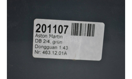 Aston Martin DB 4_2 (201107), масштабная модель, Dongguan, scale43