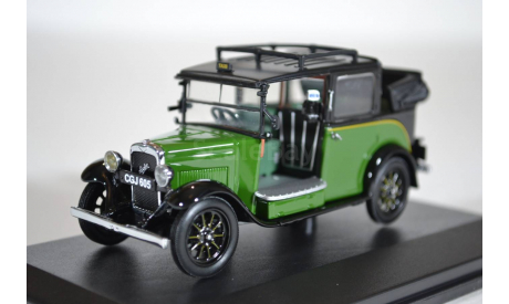 Austin Low Loader Taxi Green 1934 (с открытым тентом), масштабная модель, Oxford, scale43