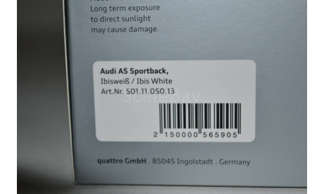 Audi A5 Sportback  (050.13), масштабная модель, Minichamps, scale43