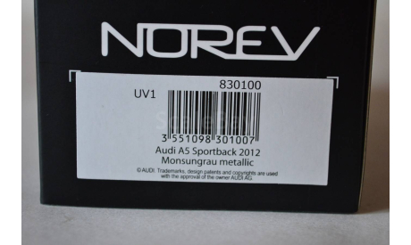 Audi A5 Sportback  2012 (830100), масштабная модель, Norev, scale43