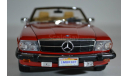 Mercedes-Benz 300 SL (R107) 1985 US-version (версия для рынка США) красный, масштабная модель, Norev, 1:18, 1/18