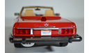 Mercedes-Benz 300 SL (R107) 1985 US-version (версия для рынка США) красный, масштабная модель, Norev, 1:18, 1/18