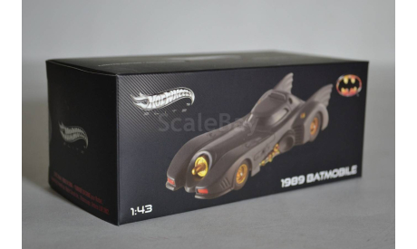 Batmobile 1989, масштабная модель, Hot Wheels, scale43