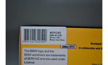BMW M3 DTM W.M.G.R.  1991 (002), масштабная модель, Dadox Toys, scale43