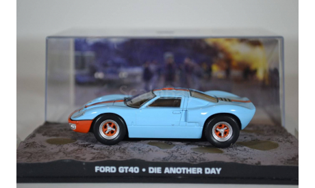 Ford GT40 Light BlueOrange Die Another Day 2002 (Умри, но не сейчас) James Bond 007, масштабная модель, Ge Fabbri, scale43