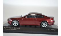 BMW M6 Coupe E63, 2006, бордовый, масштабная модель, Minichamps, 1:43, 1/43