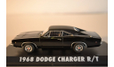 DODGE Charger RT 1968 Black (из кф Буллит), масштабная модель, 1:43, 1/43, Greenlight Collectibles