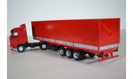 полуприцеп 9758 красный-красный, сборная модель автомобиля, ИВ Models, scale43