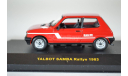 TALBOT SAMBA Rallye 1983 Red, масштабная модель, ixo, scale43