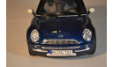 Mini Cooper 2002 синий, масштабная модель, scale18, Maisto