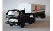 Камаз 5410 с п.пр тент Россия бел. каб.чёрн, масштабная модель, Элекон, scale43