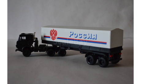 Камаз 5410 с п.пр тент Россия бел. каб.чёрн, масштабная модель, Элекон, 1:43, 1/43