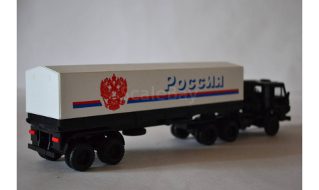 Камаз 5410 с п.пр тент Россия бел. каб.чёрн, масштабная модель, Элекон, 1:43, 1/43