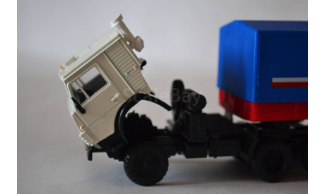 Камаз 5410 с п.пр тент Россия синий, каб.бел, масштабная модель, Элекон, 1:43, 1/43