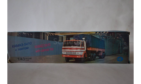 Камаз 5410 с п.пр тент Россия синий, каб.бел, масштабная модель, Элекон, 1:43, 1/43