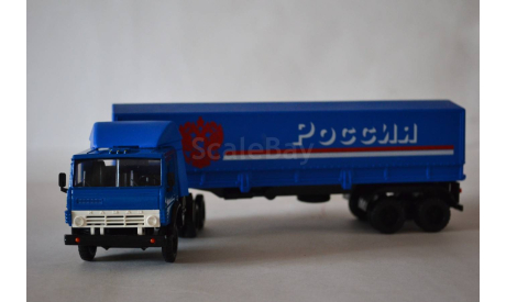 Камаз 5410 с п.пр тент Россия, синий, масштабная модель, Элекон, 1:43, 1/43