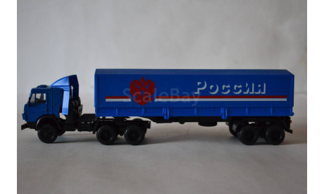 Камаз 5410 с п.пр тент Россия, синий, масштабная модель, Элекон, 1:43, 1/43