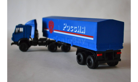 Камаз 5410 с п.пр тент Россия, синий, масштабная модель, Элекон, 1:43, 1/43