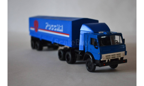 Камаз 5410 с п.пр тент Россия, синий, масштабная модель, Элекон, 1:43, 1/43
