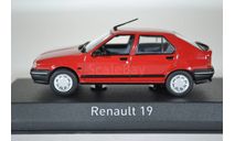 Renault 19 1989 Vivid Red, масштабная модель, Norev, scale43