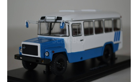 Пригородный автобус КАвЗ-3976 (бело-голубой), масштабная модель, КамАЗ, Start Scale Models (SSM), scale43