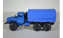 Урал  4320 бортовой с тентом, синий, масштабная модель, Элекон, 1:43, 1/43