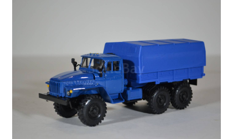 Урал  4320 бортовой с тентом, синий, масштабная модель, Элекон, 1:43, 1/43