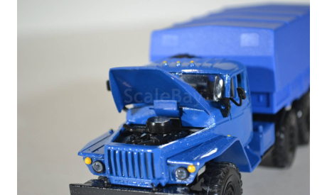 Урал  4320 бортовой с тентом, синий, масштабная модель, Элекон, 1:43, 1/43
