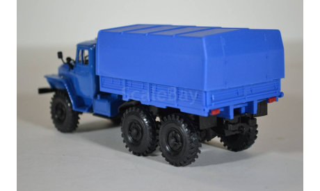 Урал  4320 бортовой с тентом, синий, масштабная модель, Элекон, 1:43, 1/43