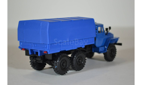 Урал  4320 бортовой с тентом, синий, масштабная модель, Элекон, 1:43, 1/43