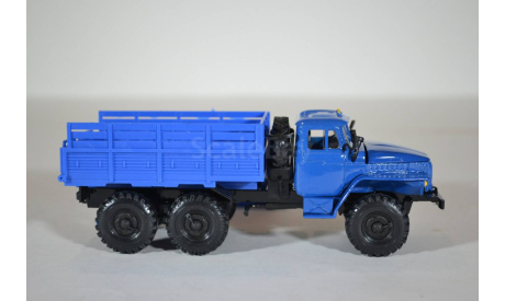 Урал  4320 бортовой с тентом, синий, масштабная модель, Элекон, 1:43, 1/43
