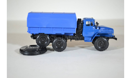 Урал  4320 бортовой с тентом, синий, масштабная модель, Элекон, 1:43, 1/43
