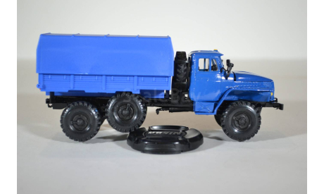 Урал  4320 бортовой с тентом, синий, масштабная модель, Элекон, 1:43, 1/43