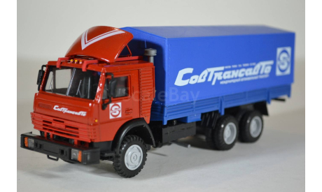 КамАЗ 53212 Совт-авто (каб красн тент синий), масштабная модель, АРЕК (Элекон), scale43