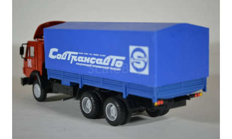 КамАЗ 53212 Совт-авто (каб красн тент синий), масштабная модель, АРЕК (Элекон), scale43