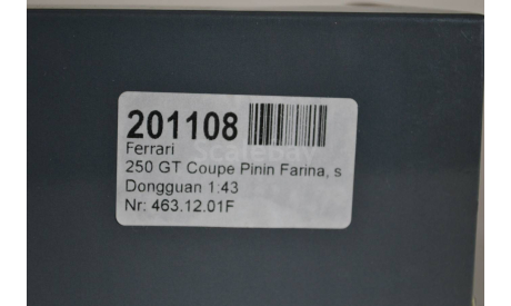 Ferrari 250 GT Coupe Pinin Forina s (201108), масштабная модель, Dongguan, scale43