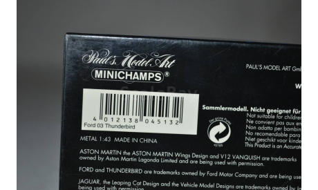 Ford 03 Thunderbird (132), масштабная модель, Minichamps, scale43