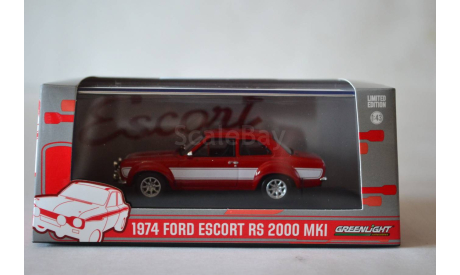 Ford Escort Rs 2000 Mk I 1974 (r.w.), масштабная модель, Greenlight Collectibles, 1:43, 1/43